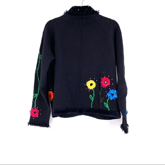 Berek 2 Women's Floral Embellished Sweater Small - Picture 2 of 6